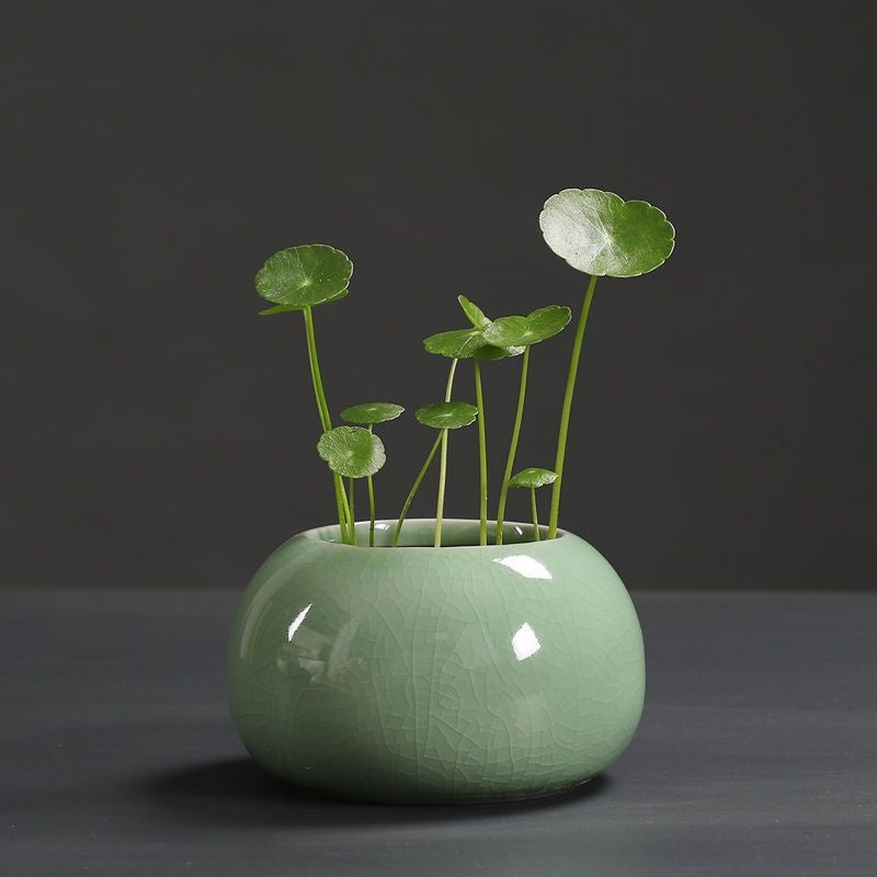 Minimalist Ceramic Hydroponic Container, Floor-Standing