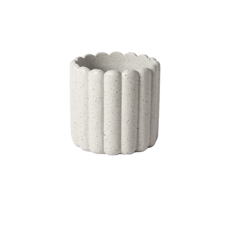 Nordic Handmade Cement Planter with Drainage Hole
