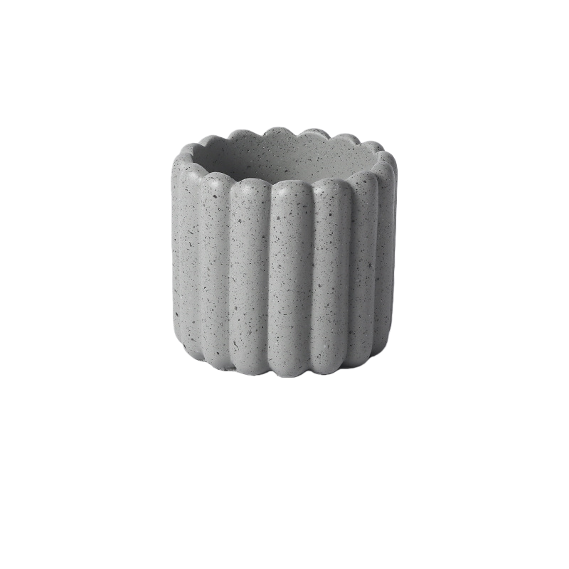 Nordic Handmade Cement Planter with Drainage Hole