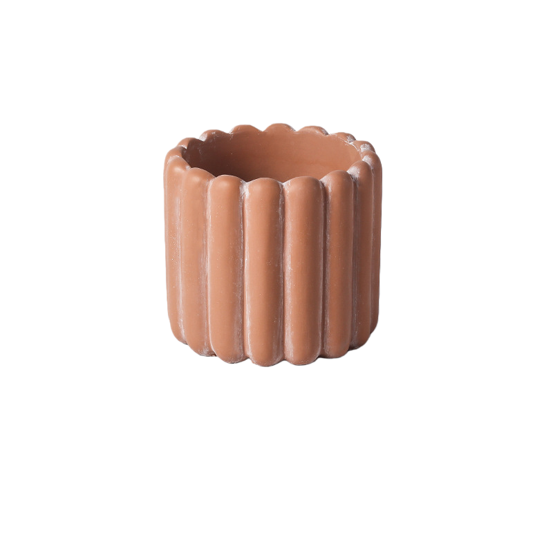 Nordic Handmade Cement Planter with Drainage Hole