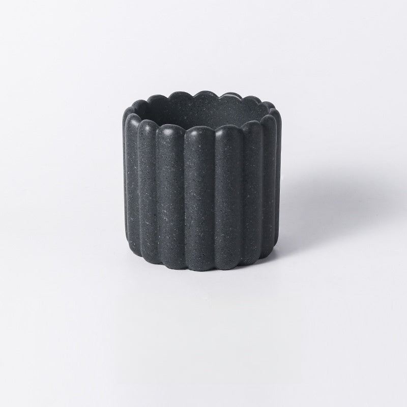 Nordic Handmade Cement Planter with Drainage Hole