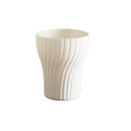 Modern Minimalist Cylindrical Plastic Planter with Transparent Inner Pot