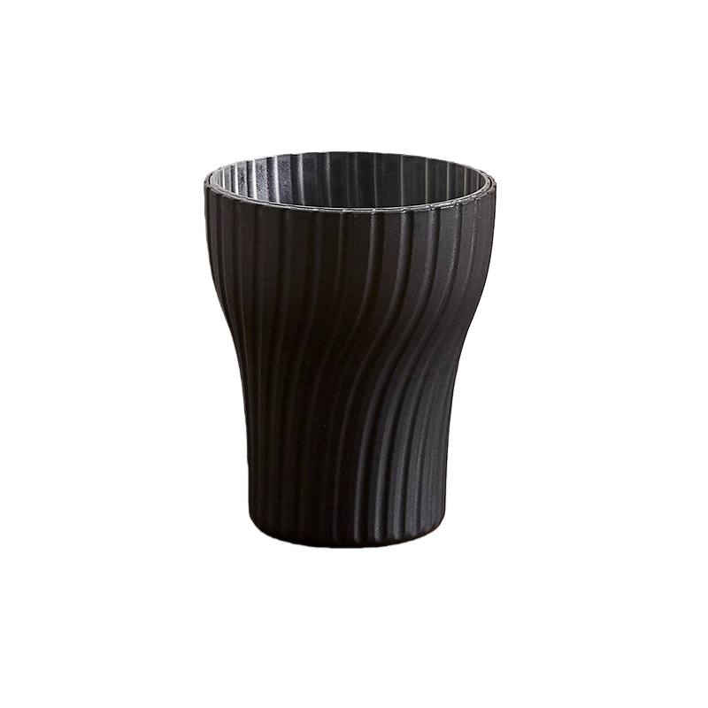 Modern Minimalist Cylindrical Plastic Planter with Transparent Inner Pot