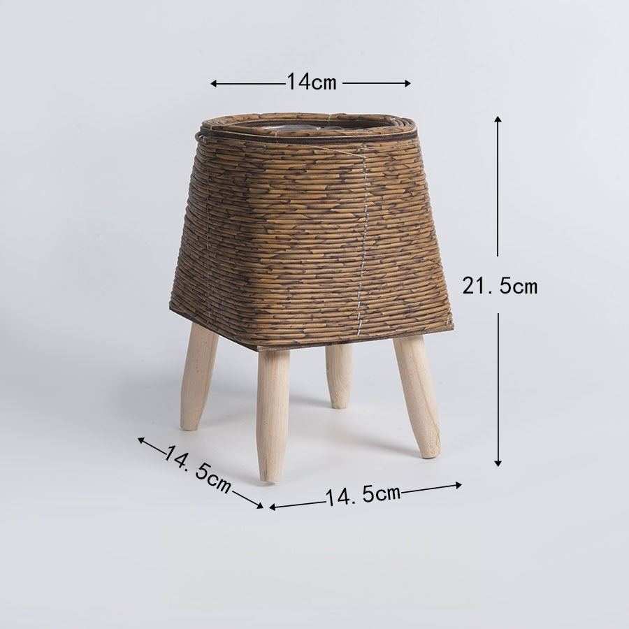 Square-Shaped Plastic Floor Planter, Rustic Garden Style